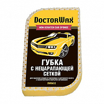 DW8632R  DOCTOR WAX "Я не царапаюсь" Нецарапающая двухсторонняя губка с сеткой 1шт/30шт